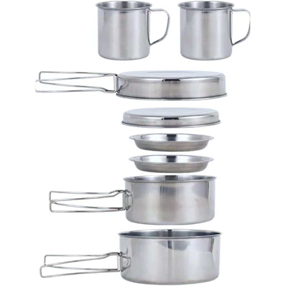 Backpacking Camping Cookware Mini Picnic Camping Cooking Mess Kit with Pot and
